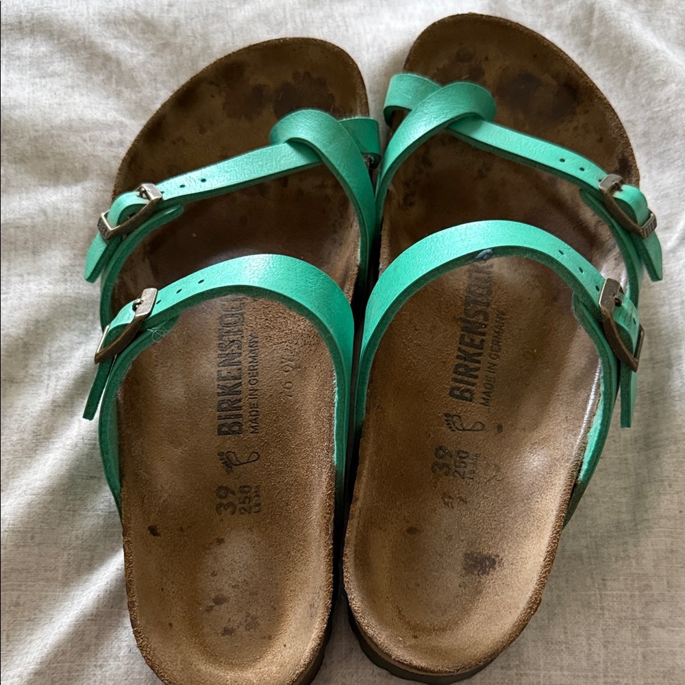 Birkenstock Green Multi‑Strap Sandals